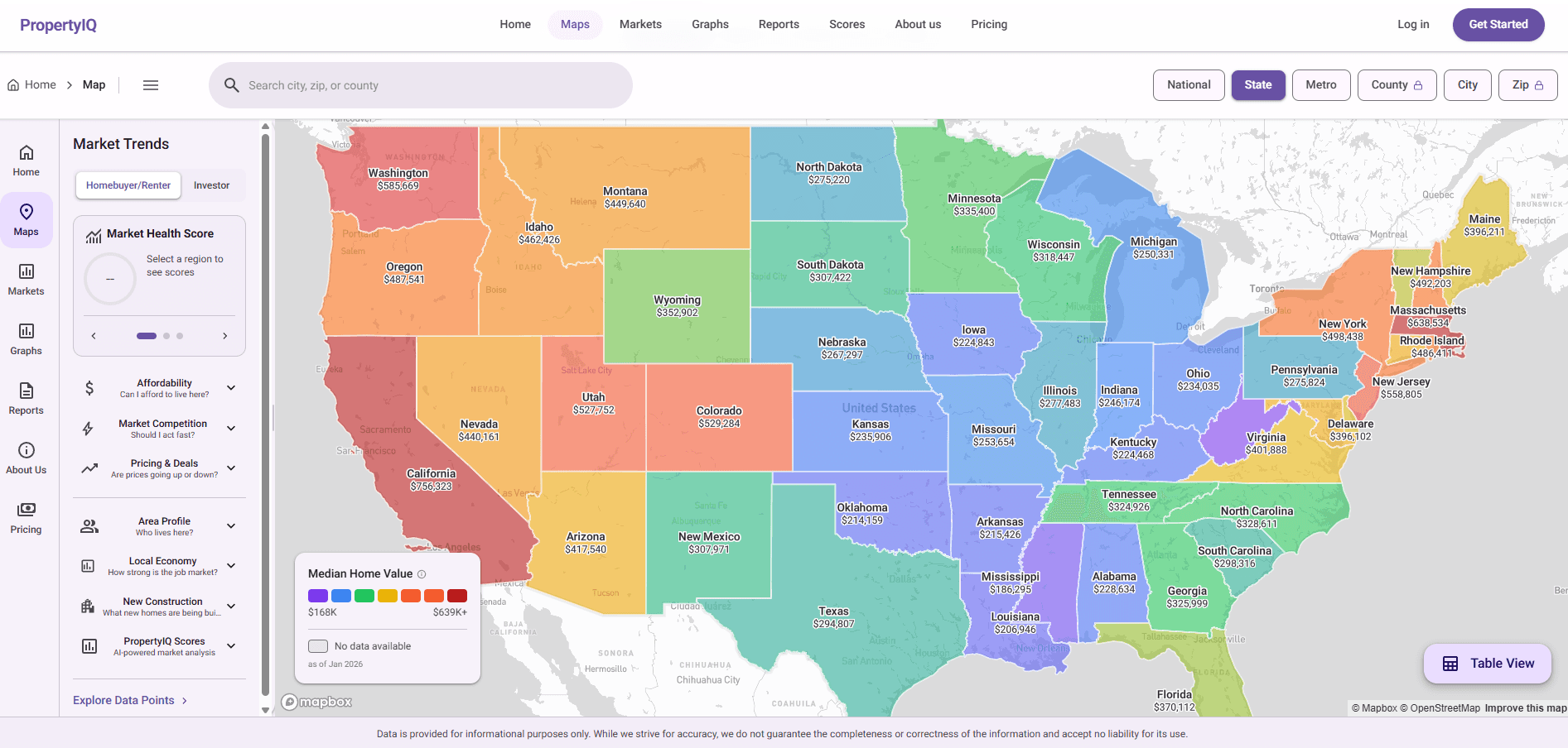 PropertyIQ — Real Estate Market Data & Investment Scores by ZIP Code