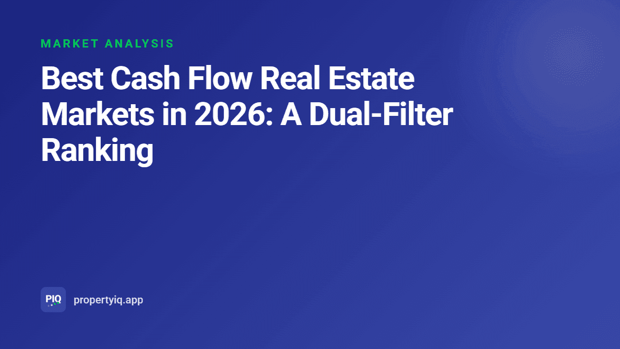 Best Cash Flow Real Estate Markets in 2026: A Dual-Filter Ranking