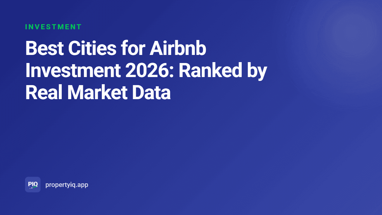 Best Cities for Airbnb Investment 2026: Ranked by Real Market Data