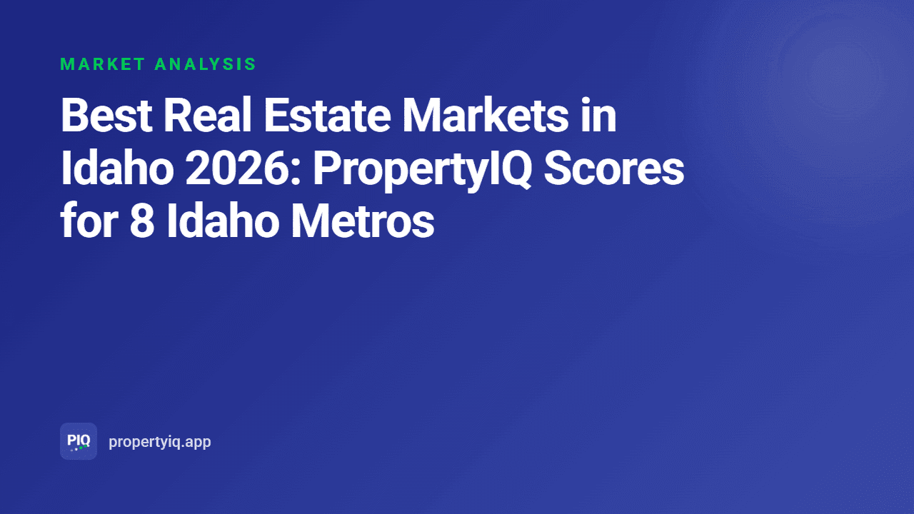 Best Real Estate Markets in Idaho 2026: PropertyIQ Scores for 8 Idaho Metros