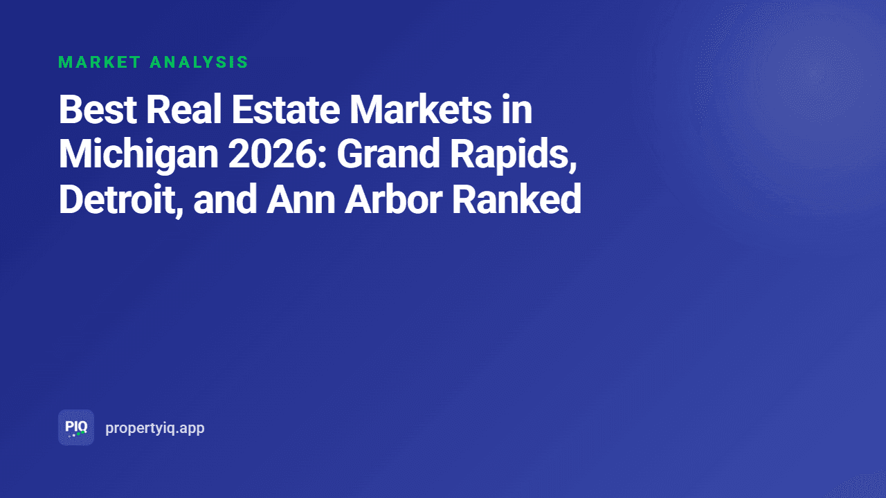 Best Real Estate Markets in Michigan 2026: Grand Rapids, Detroit, and Ann Arbor Ranked