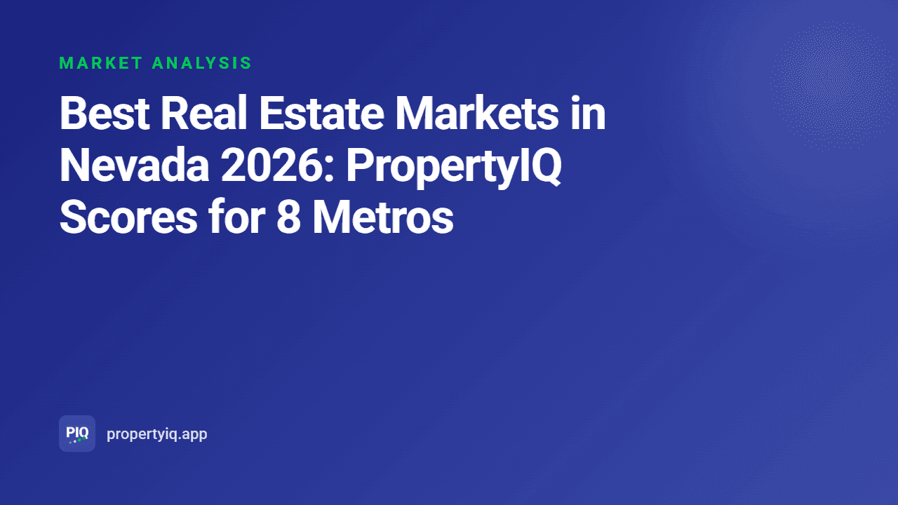 Best Real Estate Markets in Nevada 2026: PropertyIQ Scores for 8 Metros