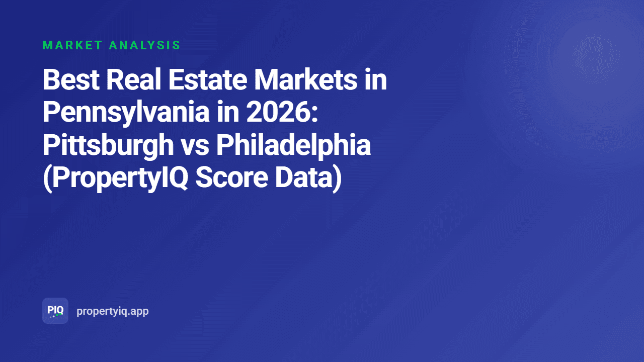 Best Real Estate Markets in Pennsylvania in 2026: Pittsburgh vs Philadelphia (PropertyIQ Score Data)