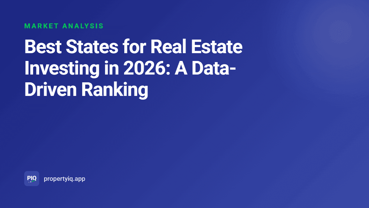 Best States for Real Estate Investing in 2026: A Data-Driven Ranking