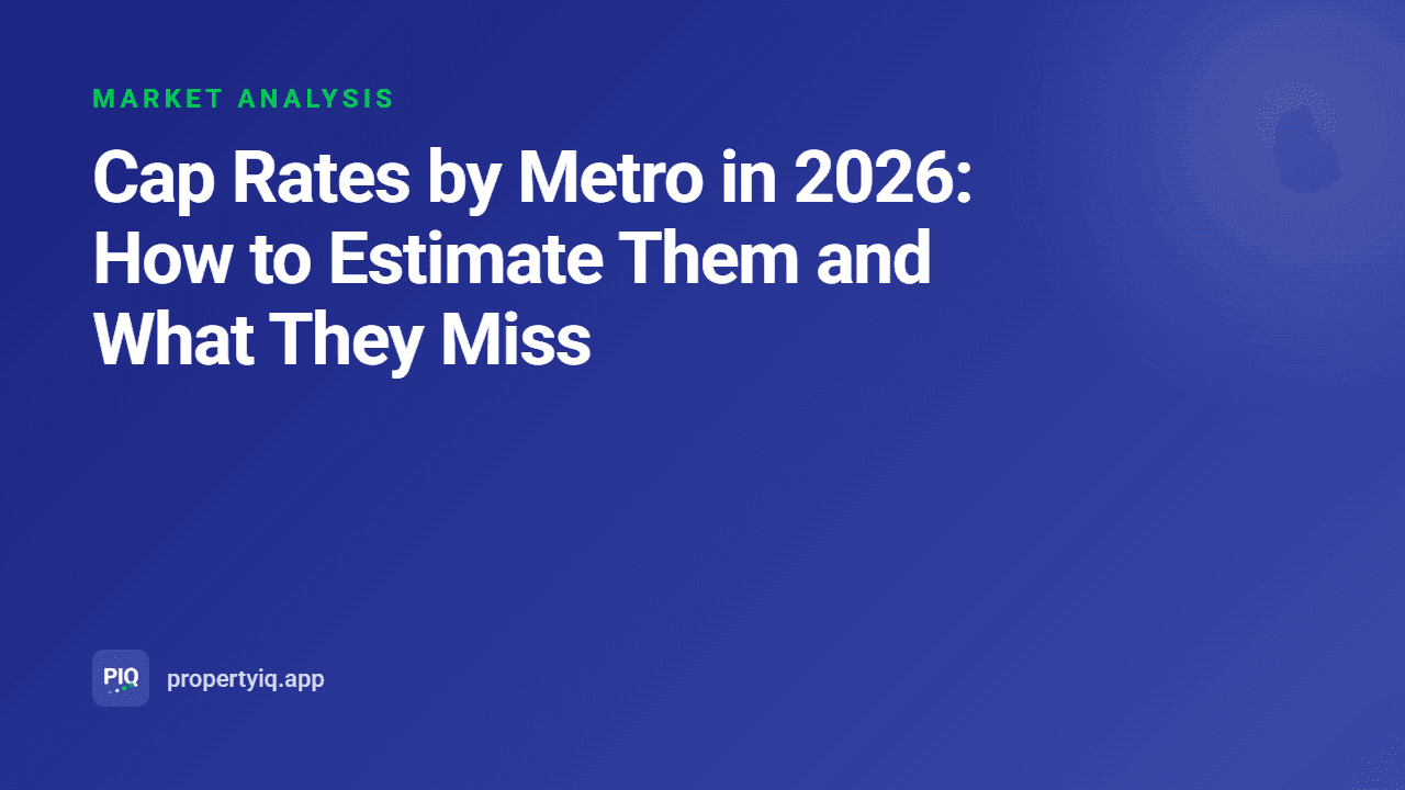 Cap Rates by Metro in 2026: How to Estimate Them and What They Miss