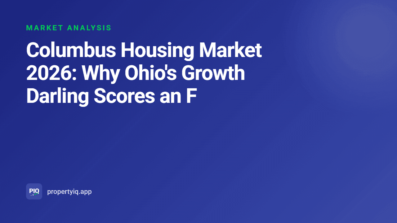Columbus Housing Market 2026: Why Ohio's Growth Darling Scores an F