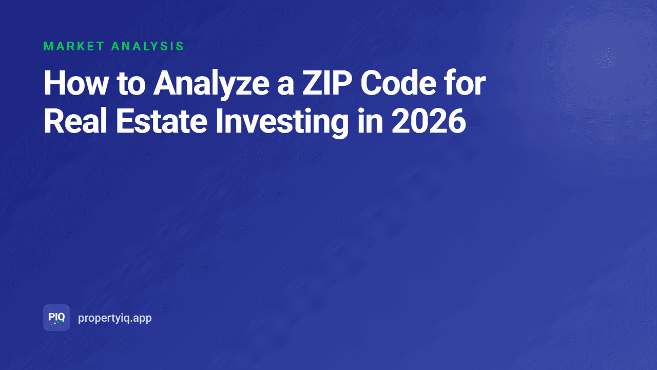 How to Analyze a ZIP Code for Real Estate Investing in 2026