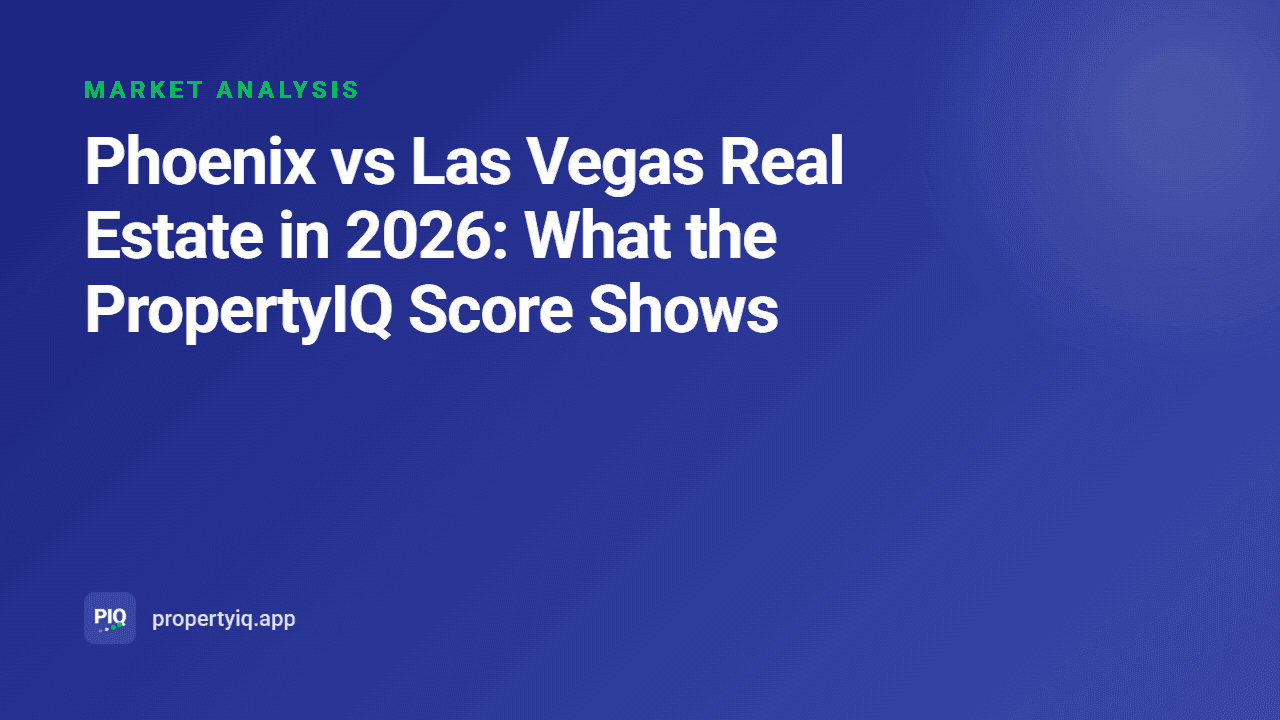 Phoenix vs Las Vegas Real Estate in 2026: What the PropertyIQ Score Shows