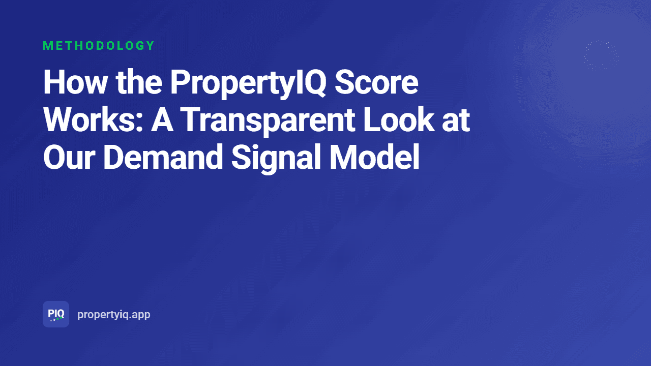 How the PropertyIQ Score Works: A Transparent Look at Our Demand Signal Model