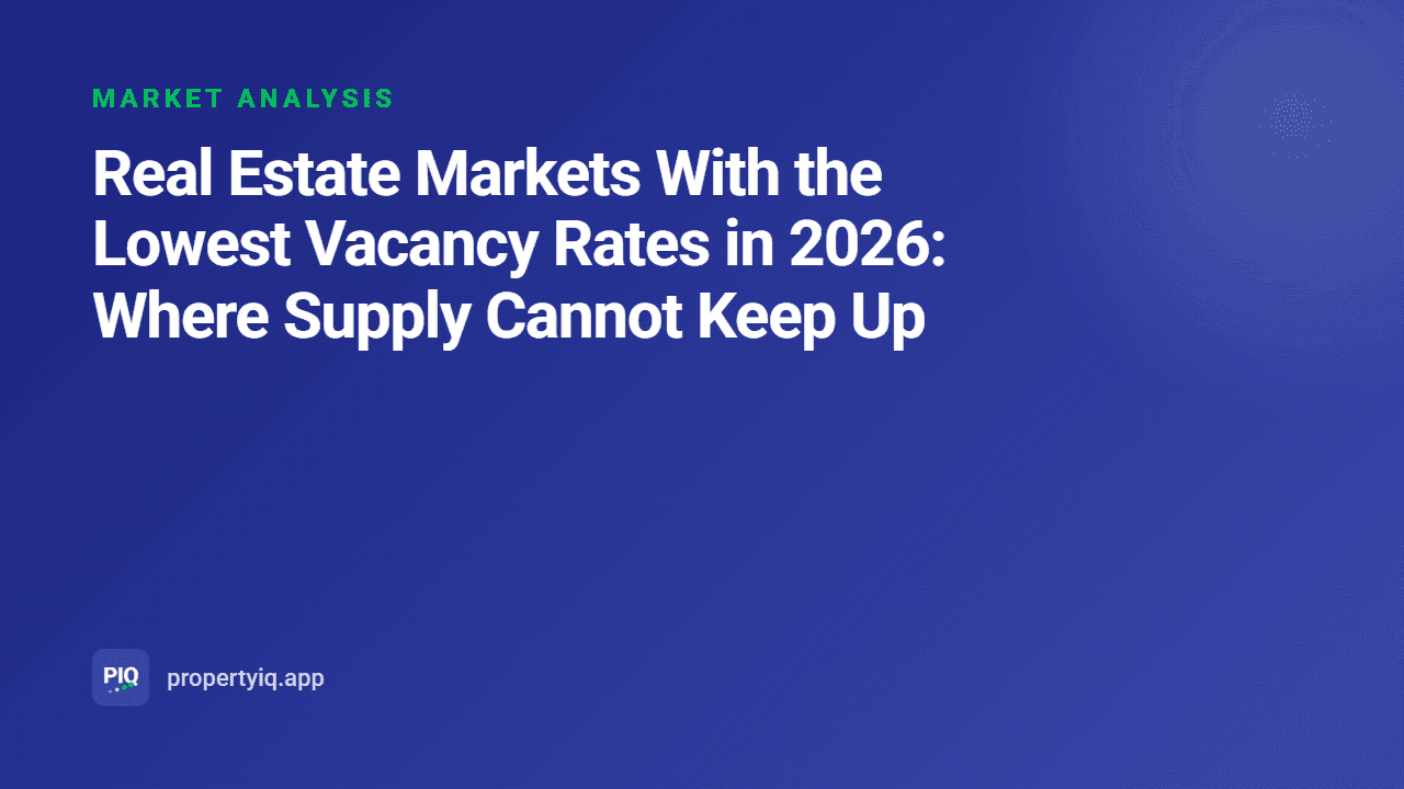 Real Estate Markets With the Lowest Vacancy Rates in 2026: Where Supply Cannot Keep Up
