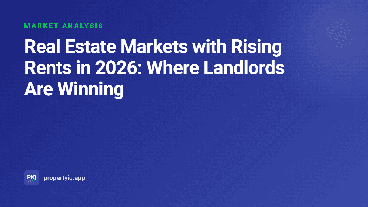 Real Estate Markets with Rising Rents in 2026: Where Landlords Are Winning