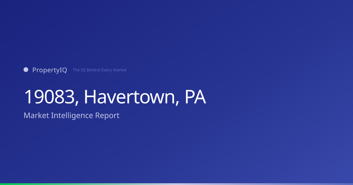 19083 Havertown, PA Housing Market — 2026 Analysis