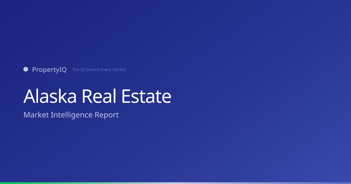 Alaska real estate market overview from PropertyIQ — compare PropertyIQ demand scores, home prices, and rental trends across every metro and county in Alaska.
