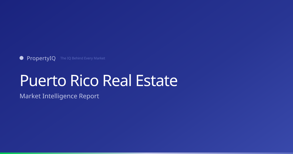 Puerto Rico real estate market overview from PropertyIQ — compare PropertyIQ demand scores, home prices, and rental trends across every metro and county in Puerto Rico.