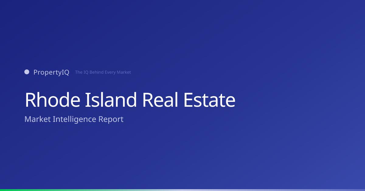 Rhode Island real estate market overview from PropertyIQ — compare PropertyIQ demand scores, home prices, and rental trends across every metro and county in Rhode Island.